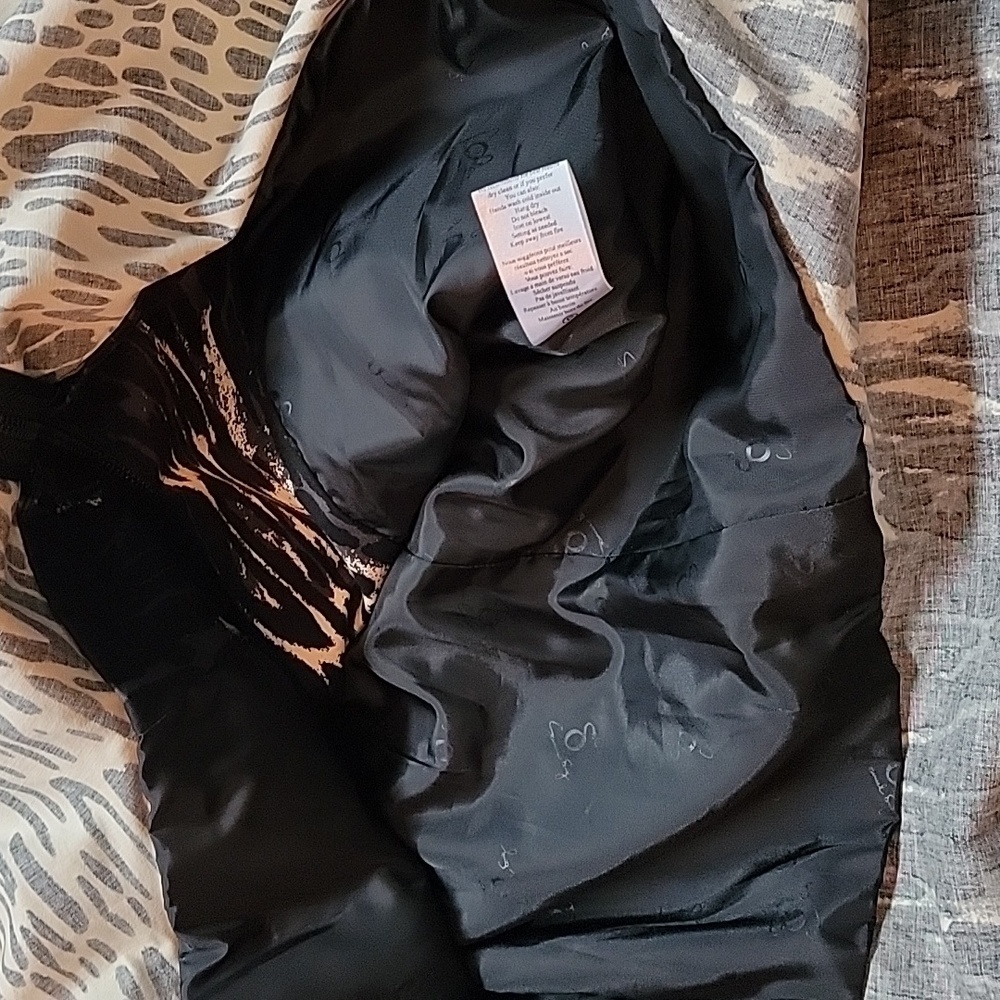 Samuel Dong Animal/Jacquard Long Lightweight Jacket With Belt Size Large - Picture 15 of 16